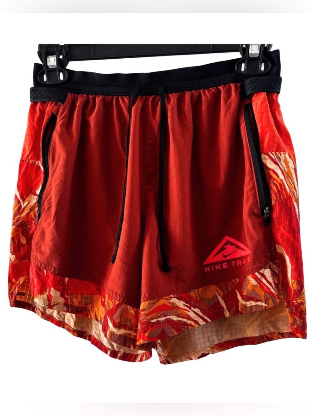 Nike Trail Red and Orange Athletic Shorts